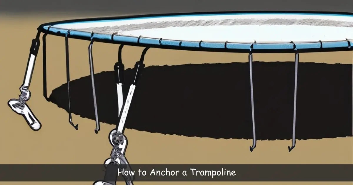 Anchoring top a trampoline