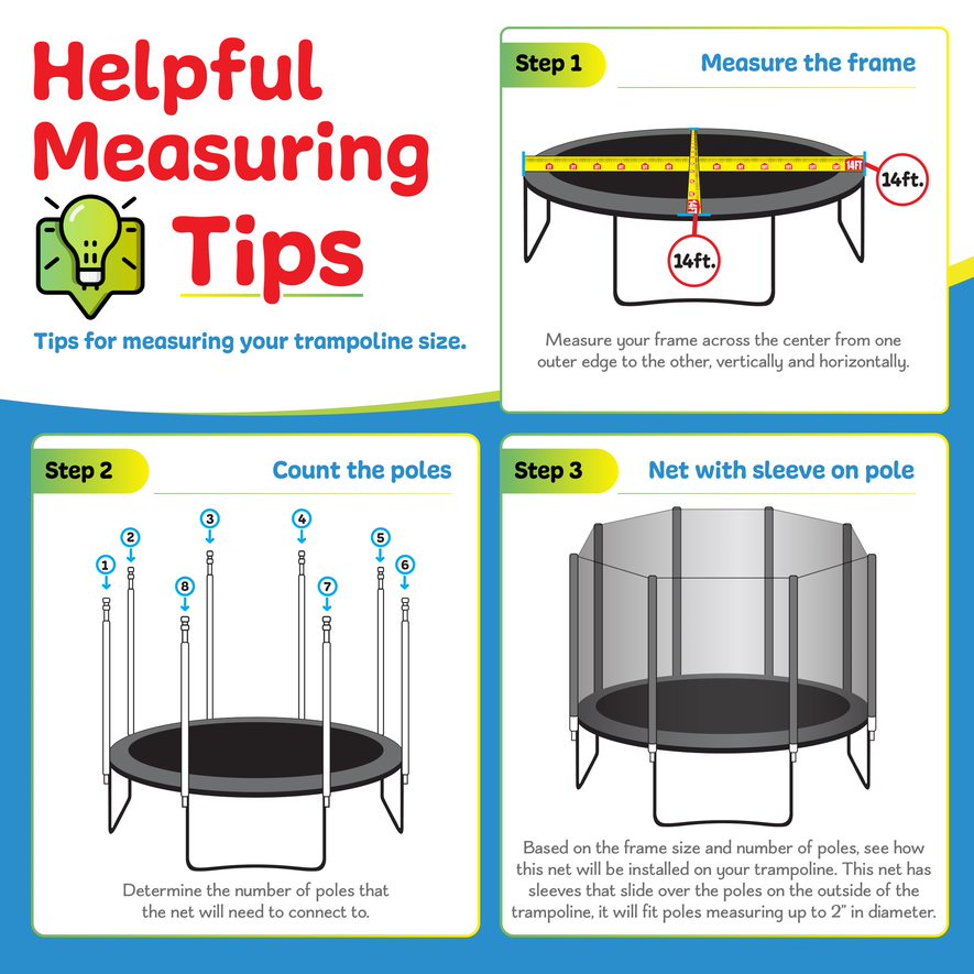 Machrus Upper Bounce Trampoline Net Trampoline Safety Net Fits 14 ft Machrus USA