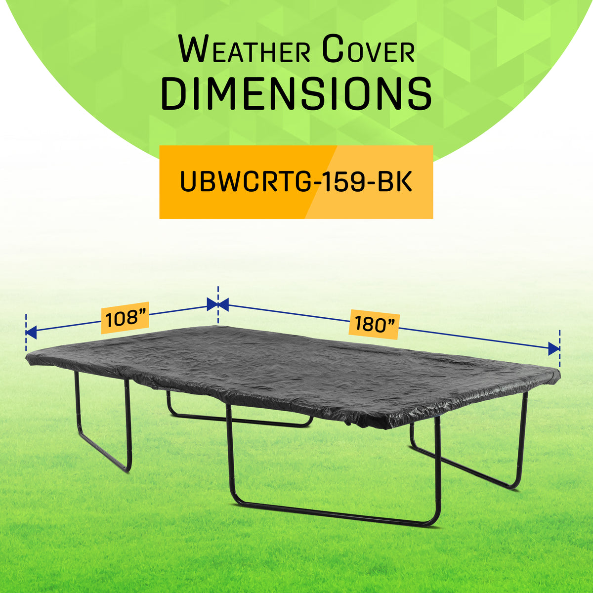 Machrus Upper Bounce 9x15ft Rectangle Trampoline Weather Cover