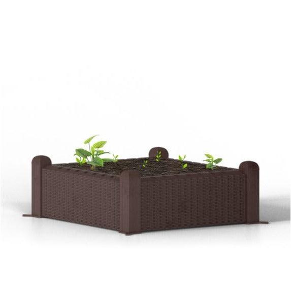 Machrus Ogrow 39” Square Raised Garden Bed Wicker Design - Machrus USA