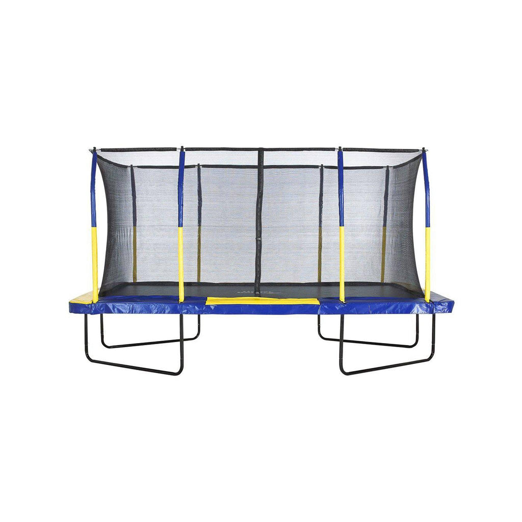 Machrus Upper Bounce 9' X 15' Gymnastics Style, Rectangular Trampoline Set with Premium Top-Ring Enclosure System - Blue/Yellow - Machrus USA