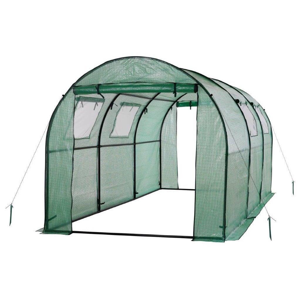 Machrus Ogrow Deluxe Walk-In Tunnel Greenhouse with Green