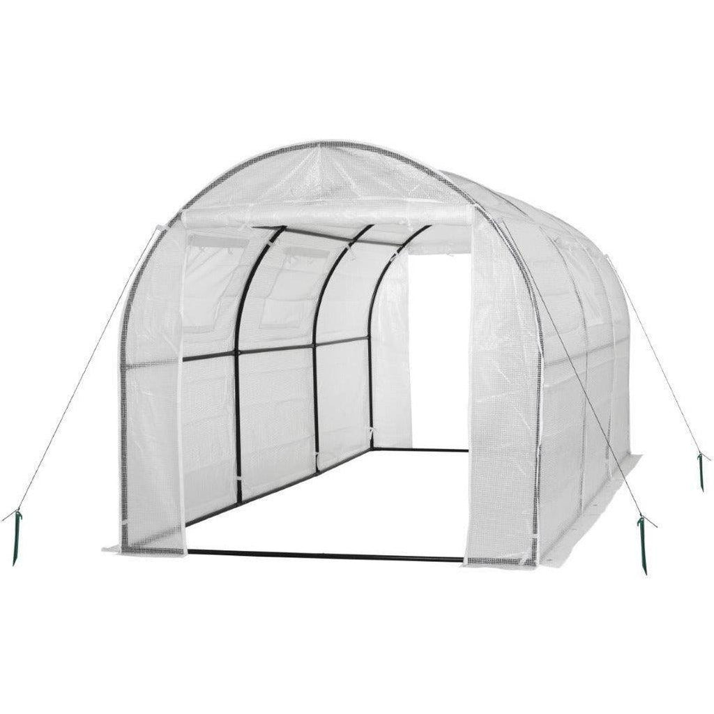Machrus Ogrow Deluxe Walk-In Tunnel Greenhouse with White Cover - Machrus USA