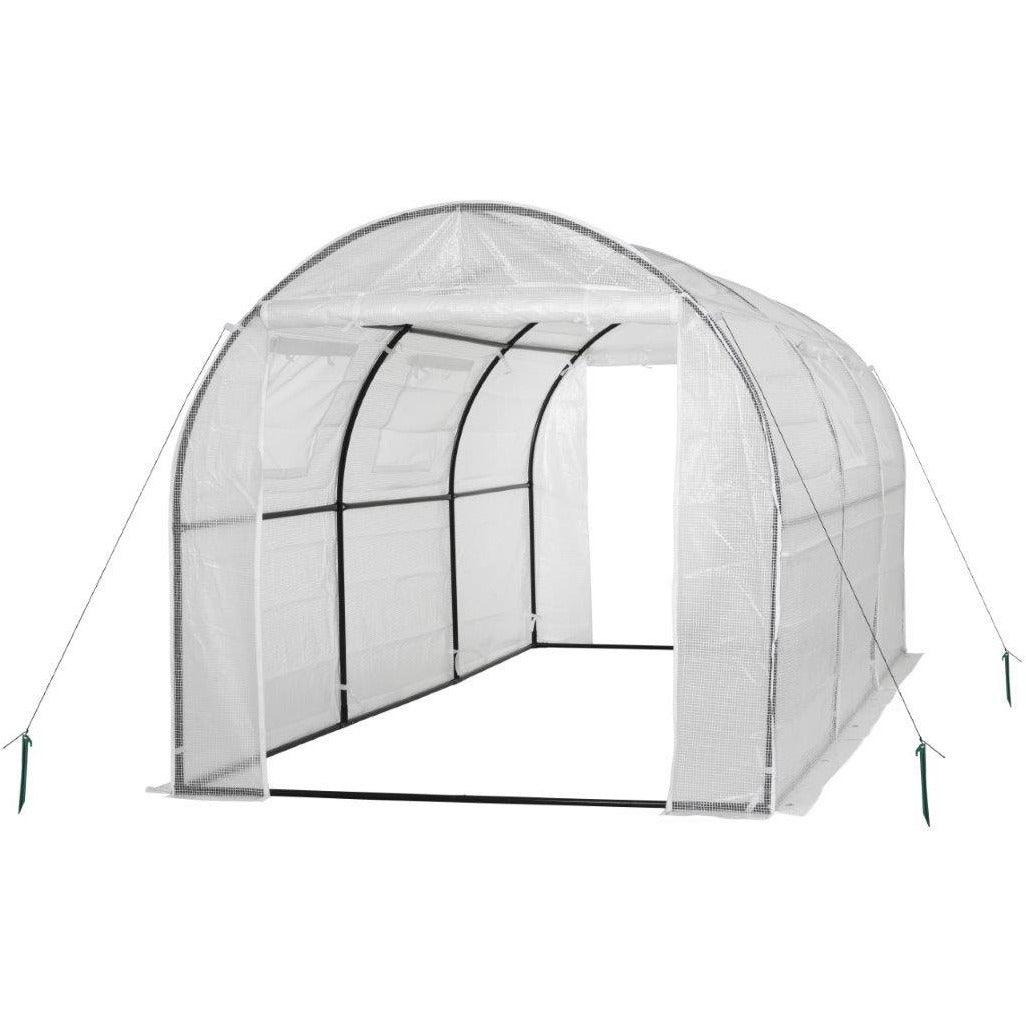Machrus Ogrow Deluxe Walk-In Tunnel Greenhouse with White