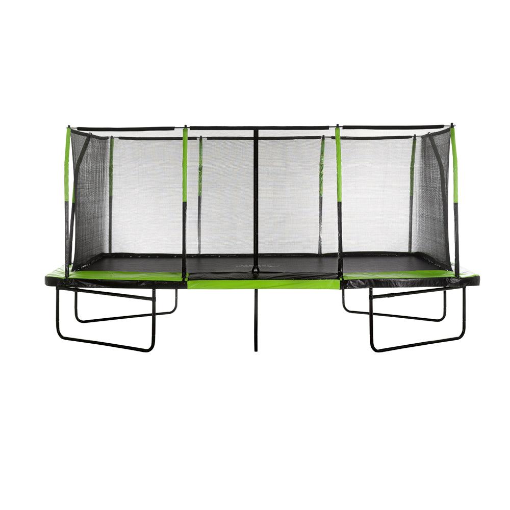 Machrus Upper Bounce - Mega 10' X 17' Gymnastics Style, Rectangular Trampoline Set with Premium Top-Ring Enclosure System - Green/Black - Machrus USA