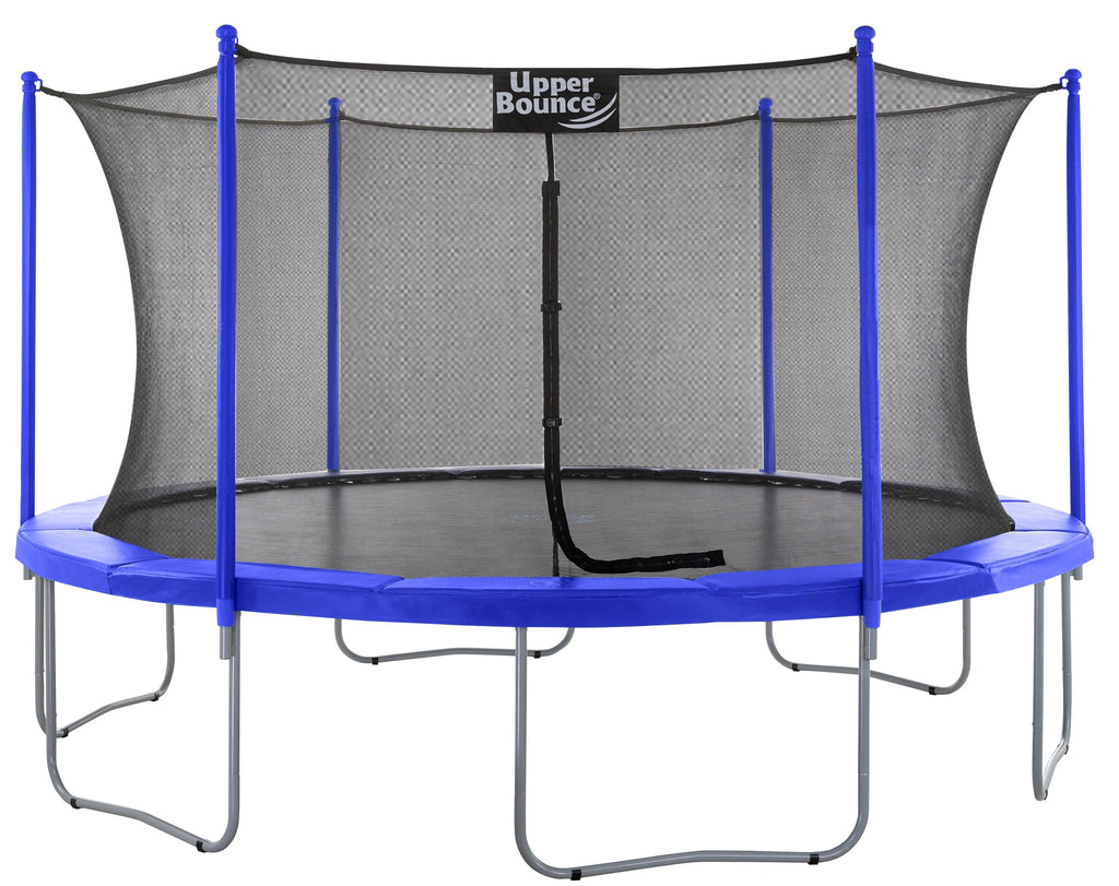 Machrus Upper Bounce 15 FT Round Trampoline Set with Safety Enclosure System – Backyard Trampoline - Outdoor Trampoline for Kids - Adults