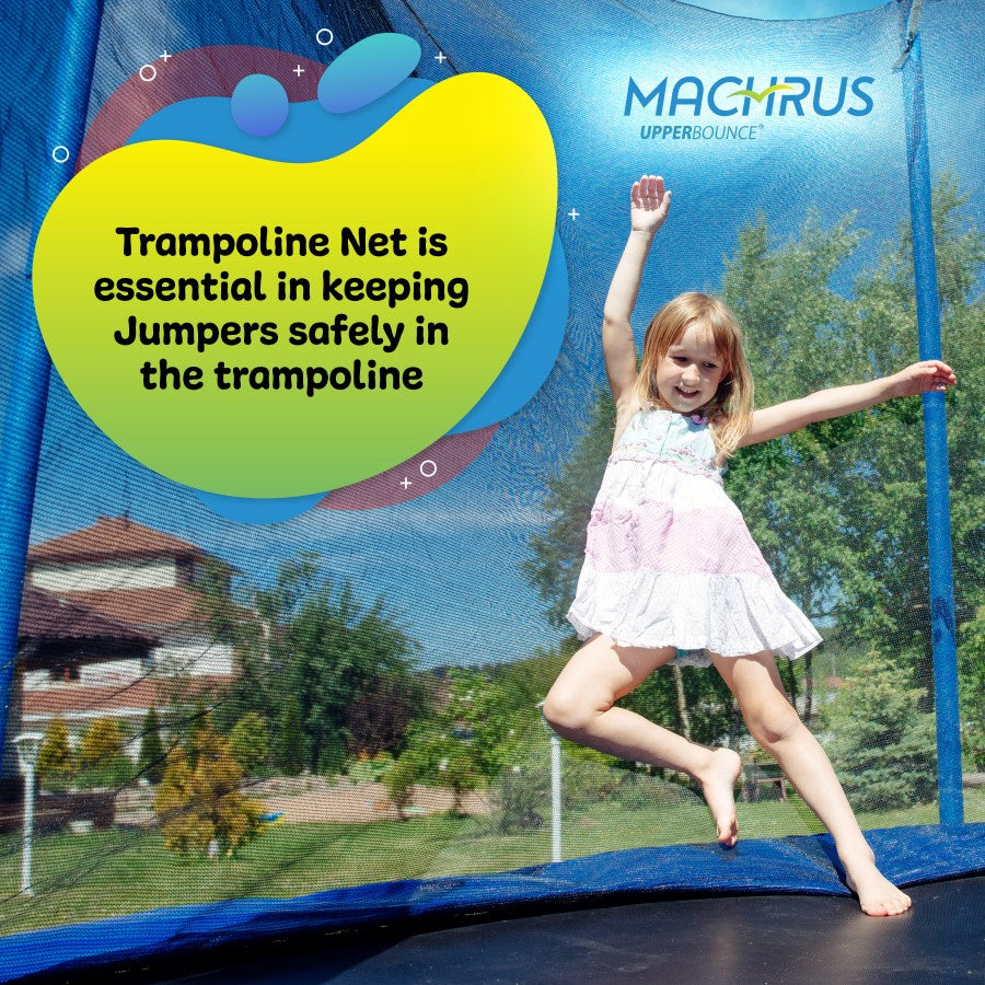Machrus Upper Bounce Trampoline Safety Enclosure Net, Fits 8 FT