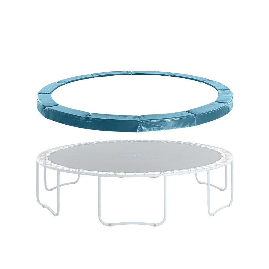 Machrus Upper Bounce Trampoline Super Spring Cover - Safety Pad, Fits 8 FT Round Trampoline Frame - Aquamarine