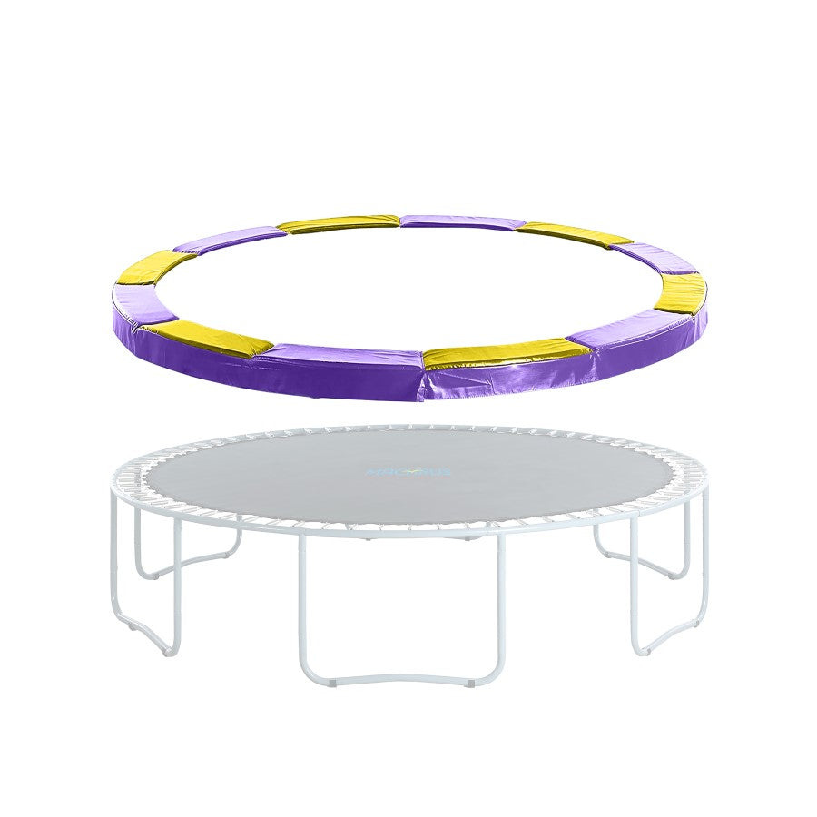 Machrus Upper Bounce Trampoline Super Spring Cover - Safety Pad, Fits 9 FT Round Trampoline Frame - Purple/Yellow
