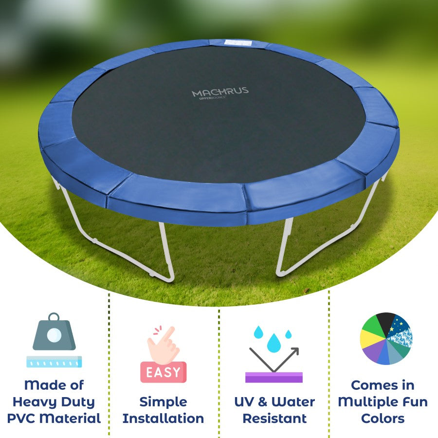 Upper Bounce Blue Super Spring Cover Safety Pad Fits 12 ft Round Trampoline Frame