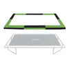 Machrus Upper Bounce Replacement Spring Cover - Safety Pad, Fits only for Upper Bounce Brand 10 X 17 FT Rectangular Trampoline Frame - Black/Green