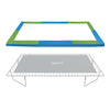 Machrus Upper Bounce Replacement Spring Cover - Safety Pad, Fits only for Upper Bounce Brand 10 X 17 FT Rectangular Trampoline Frame - Blue/Green