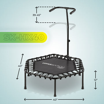 Mini Trampoline Avec Poignée Réglable Par Soozier, 48 Po, Vert A71 007v01gn 332023058 Mini Trampoline Avec Poignée Réglable Par Soozier, 48 Po, Vert A71 007v01gn 332023058