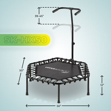 HTX100 Sportstech Indoor Trampolino Elastico Fitness, Regolabile in HTX100 Sportstech Indoor Trampolino Elastico Fitness, Regolabile in