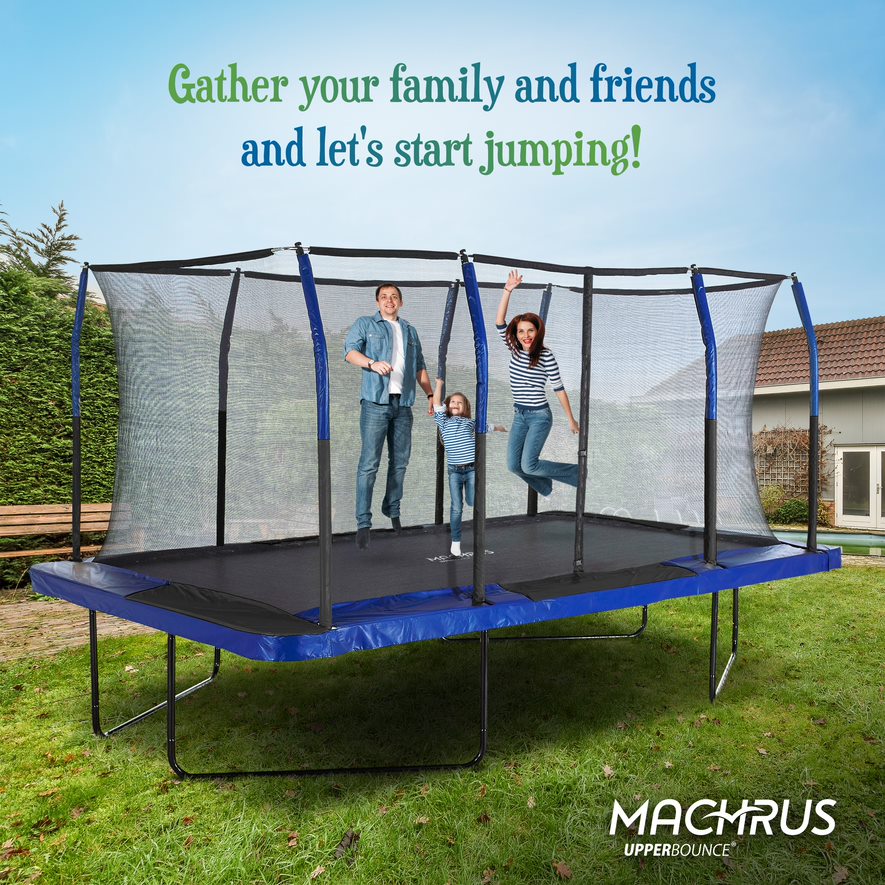 8 x 14 Rectangular Trampoline Top Notch Durability Machrus