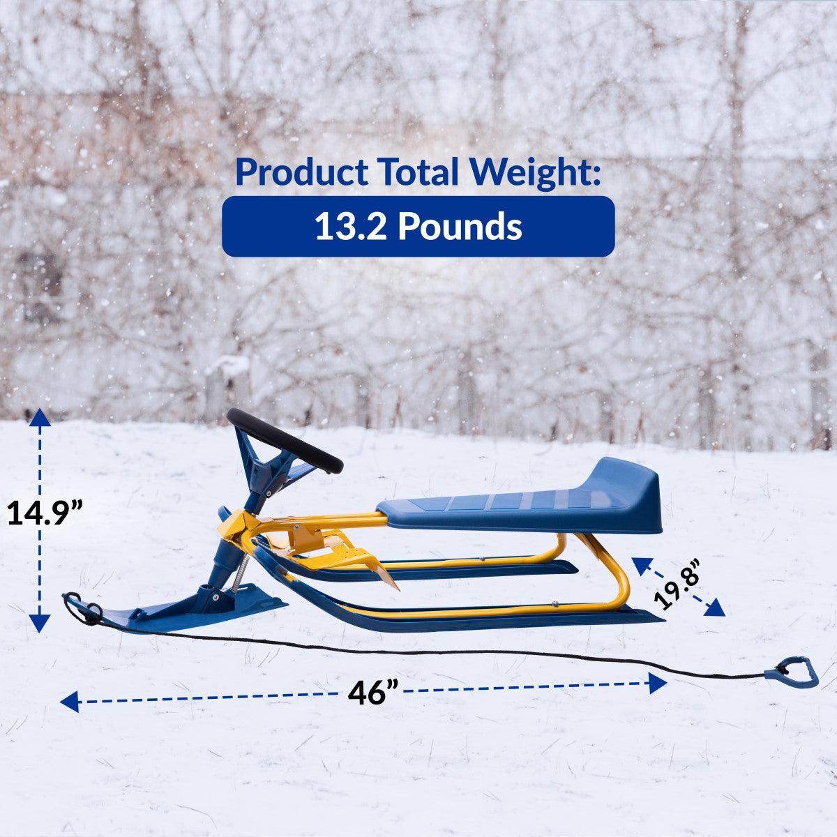Machrus Frost Rush Snow Sled with Padded Steering Wheel