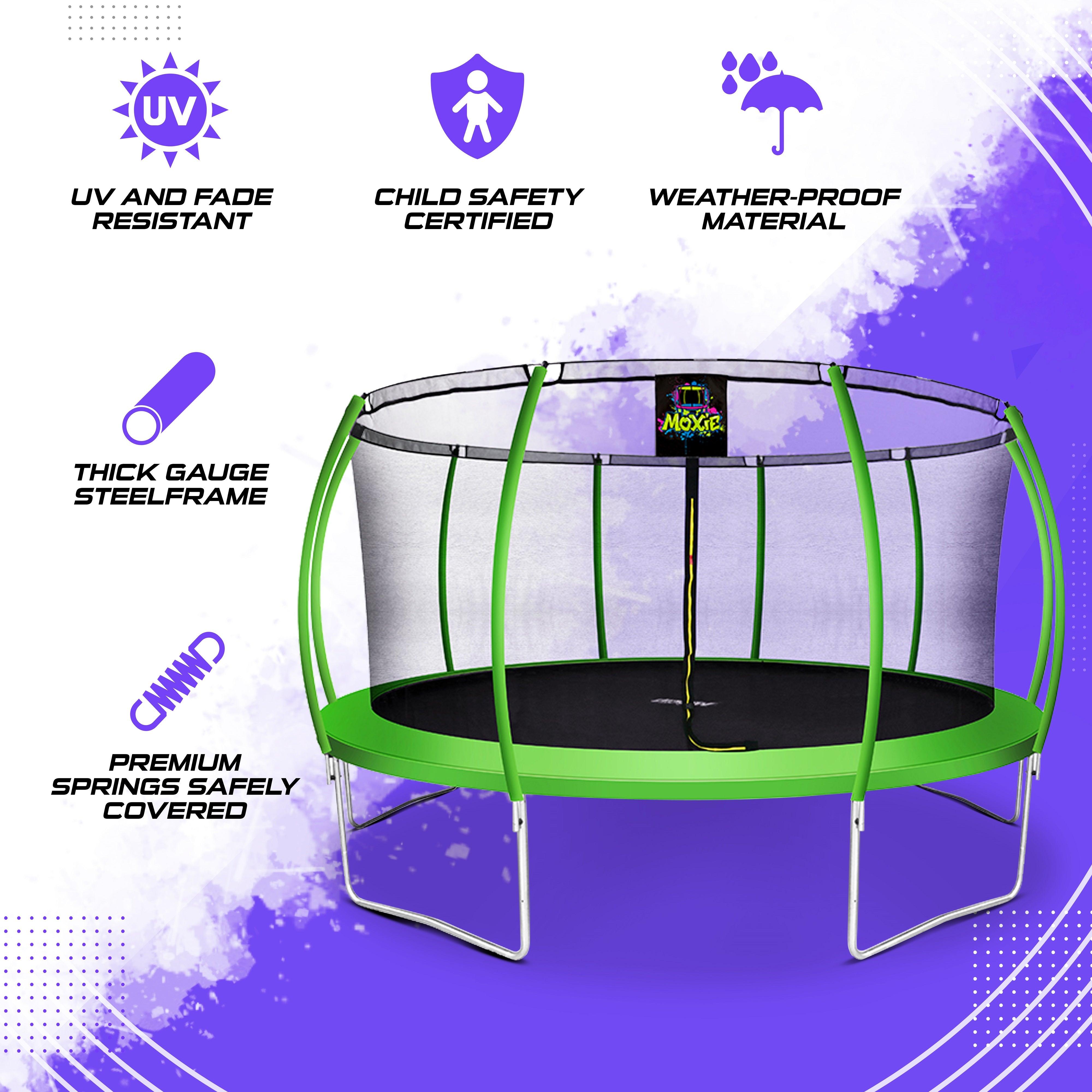 Field to Summit フレイムストーブMAX MINI Moxie Pumpkin-Shaped Outdoor Trampoline Set with Premium Top