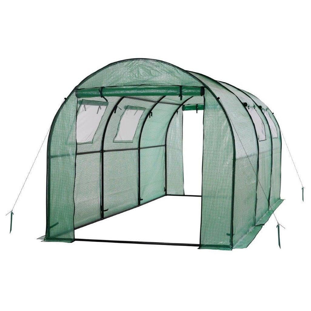 Machrus Ogrow Deluxe Walk-In Tunnel Greenhouse with Green Cover - Machrus USA