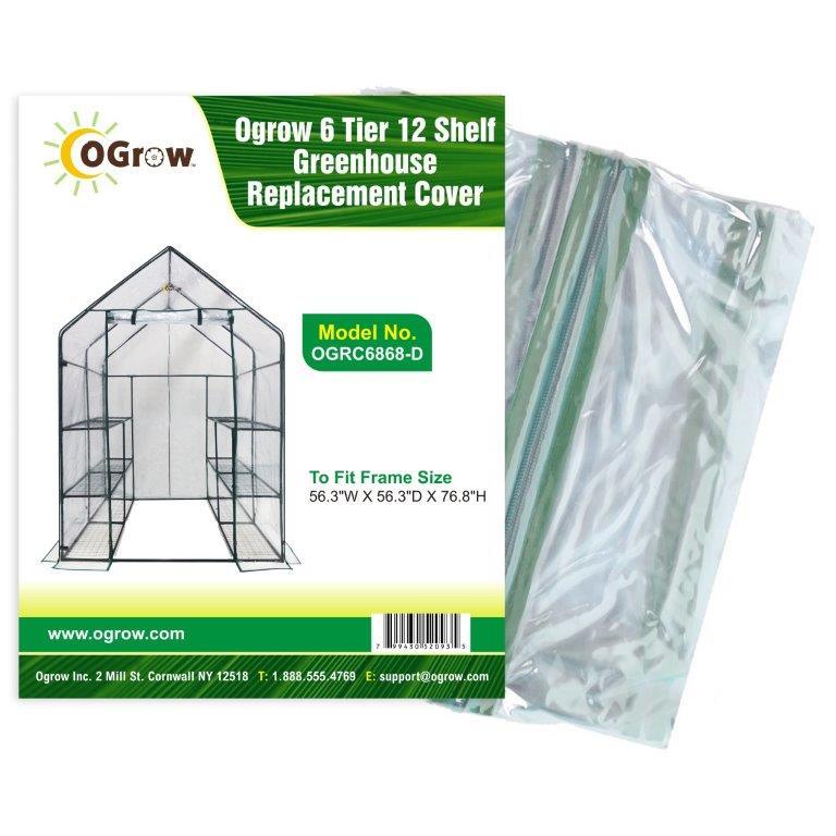 Machrus Ogrow Premium Greenhouse Replacement Cover for Your Outdoor Walk in Greenhouse - Clear - Fits Frame 56"L x 56"W x 77"H - Machrus USA