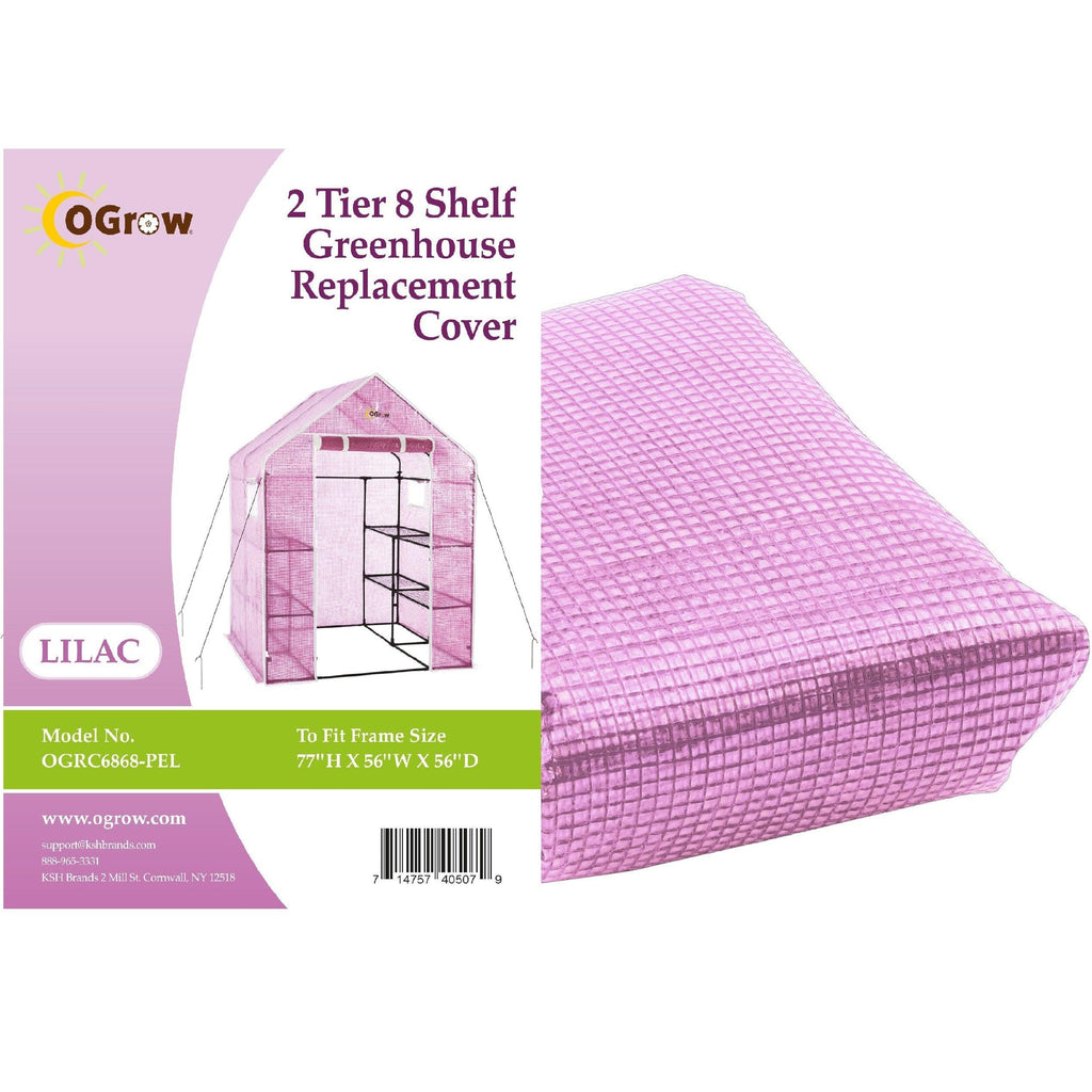 Machrus Ogrow Premium PE Greenhouse Replacement Cover for Your Outdoor Walk in Greenhouse - Lilac - Fits Frame 56"L x 56"W x 77"H - Machrus USA