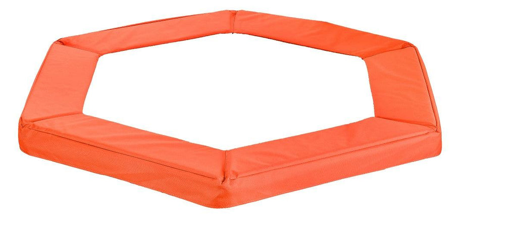 Machrus Upper Bounce Hexagonal Rebounder Trampoline, Pantone Orange Oxford Safety Pad 50" - Machrus USA