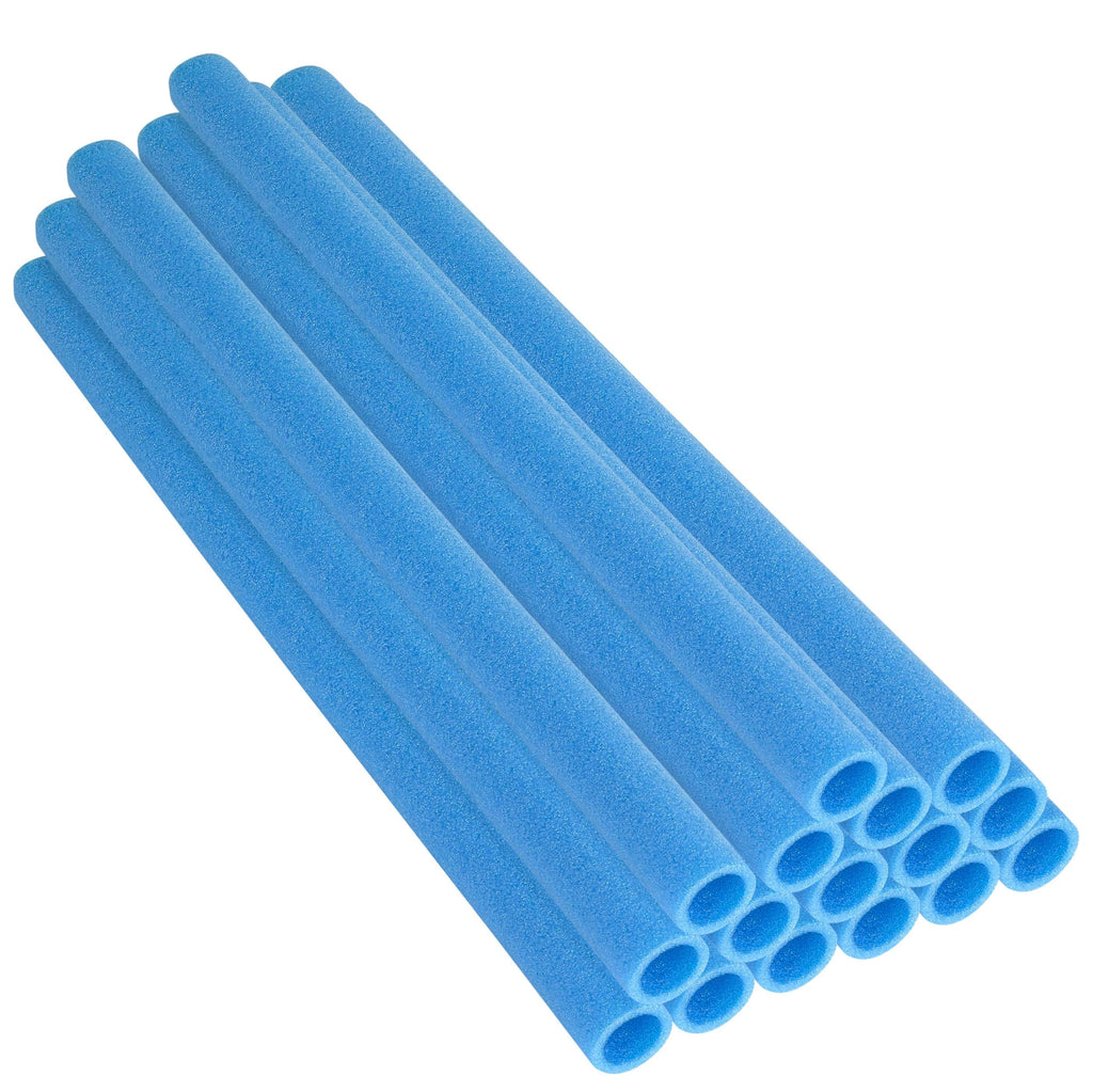 Machrus Upper Bounce 33 Inch Trampoline Foam Pole Sleeves - Fits 1.5 inch Diameter Pole - Safety Enclosure Pole Sleeves - Protective pole pad - Trampoline Pole Insulation Padding Foam Tube - Set of 16 - Blue - Machrus USA
