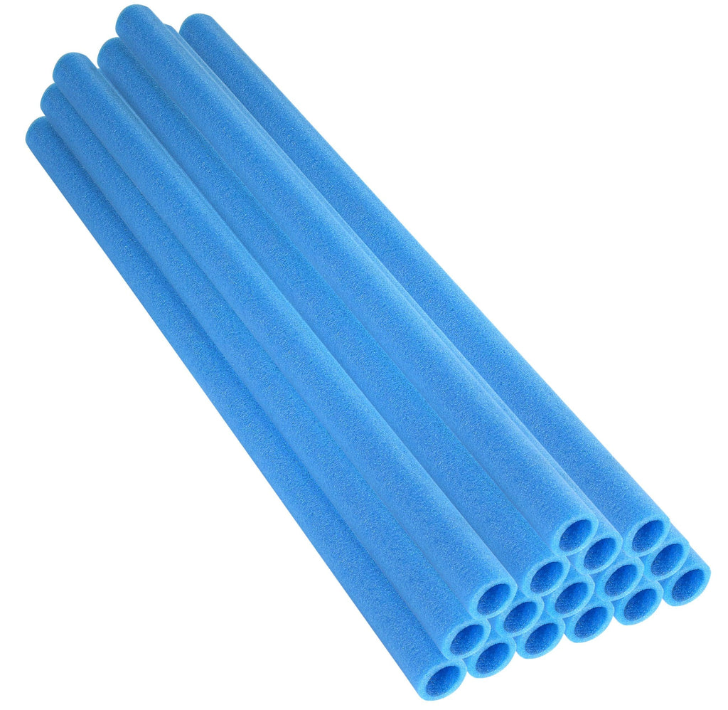 Machrus Upper Bounce 37 Inch Trampoline Foam Pole Sleeves - Fits 1 inch Diameter Pole - Safety Enclosure Pole Sleeves - Protective pole pad - Trampoline Pole Insulation Padding Foam Tube - Set of 16 - Blue - Machrus USA
