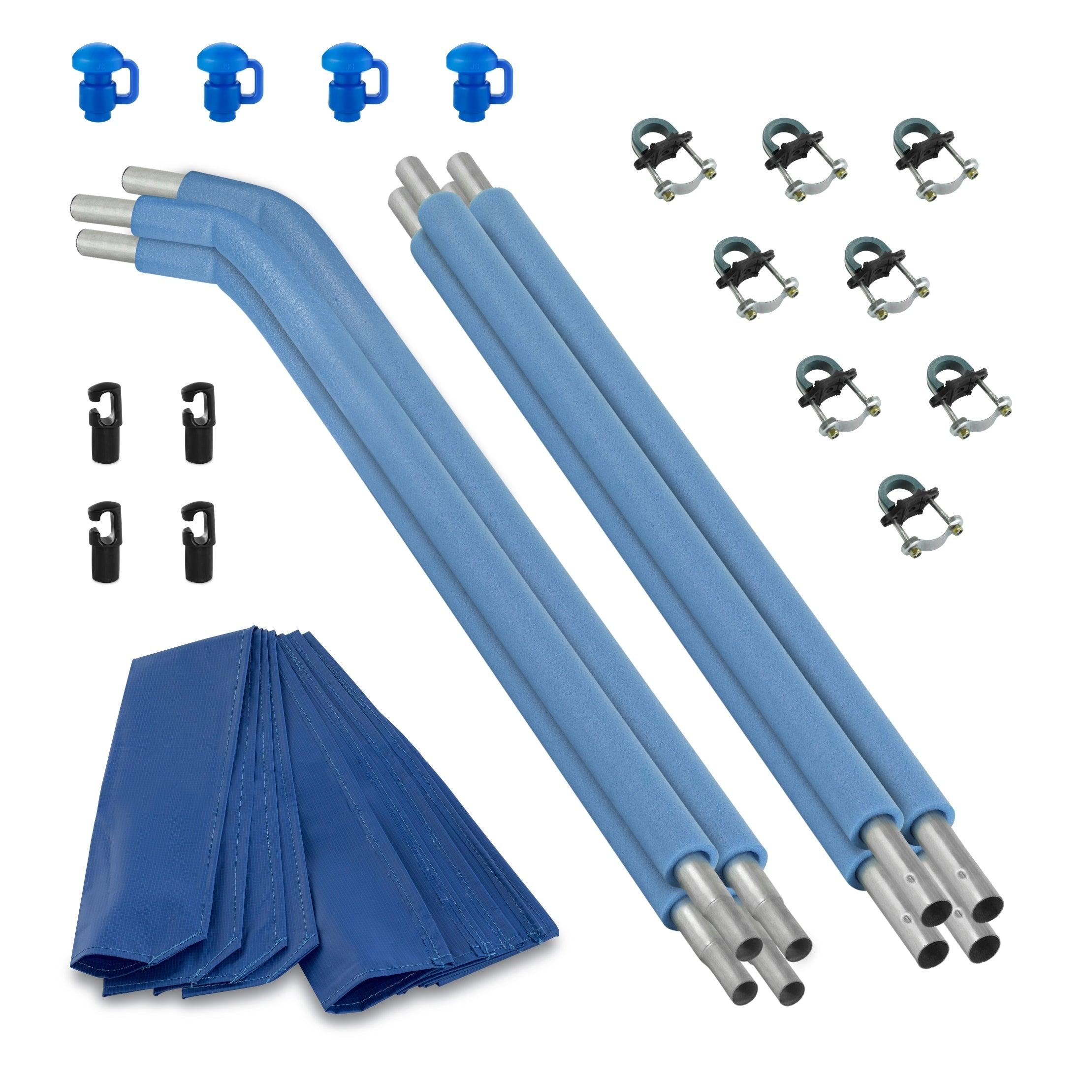 Poles for outlet trampoline