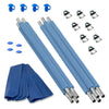Machrus Upper Bounce 4 Straight Trampoline Safety Enclosure Poles - Trampoline Enclosure Poles with Hardware - Outdoor Trampoline Accessories for Children and Adults - Machrus USA