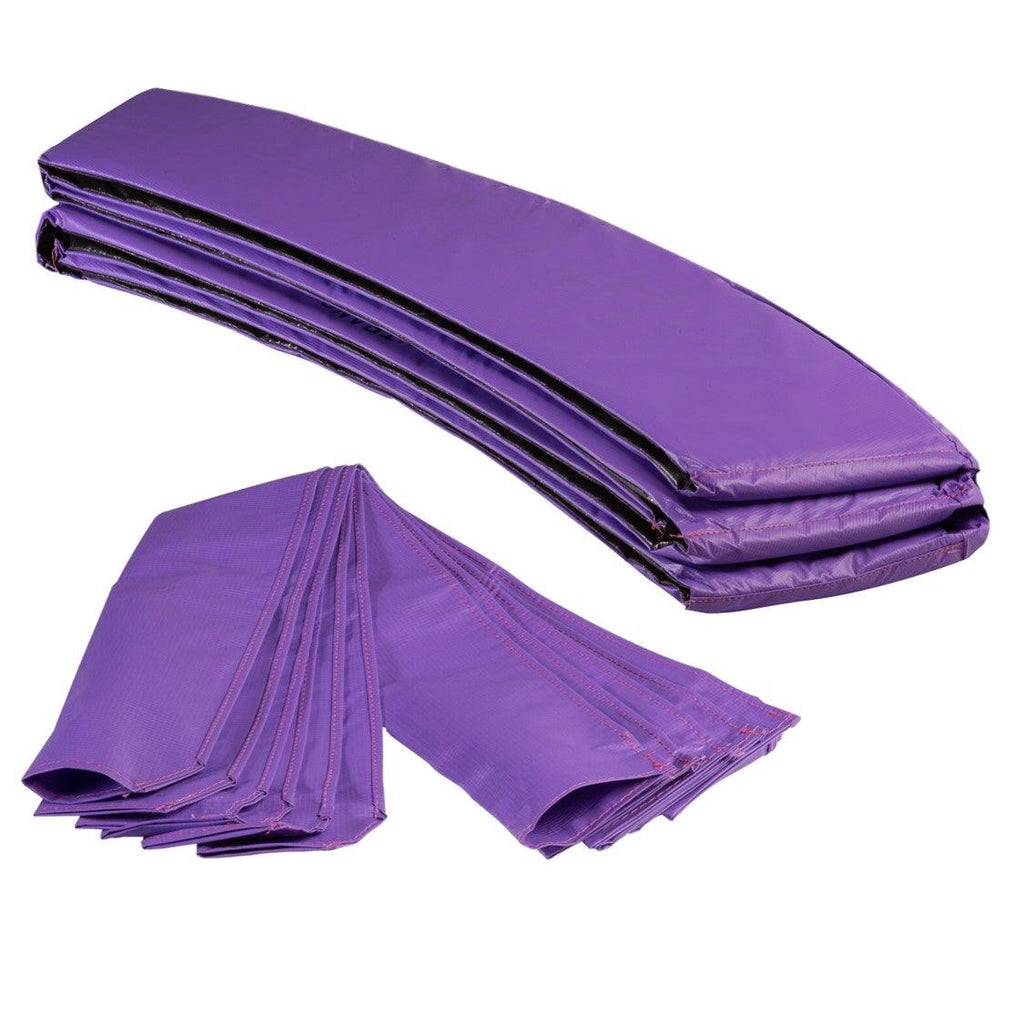Machrus Upper Bounce Trampoline Appearance Replacement Set, 14' Round Safety Pad with 12-pole Sleeve Protectors - Purple - Machrus USA