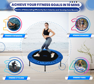 Foldable and Portable Exercise Workout Mini Trampoline
