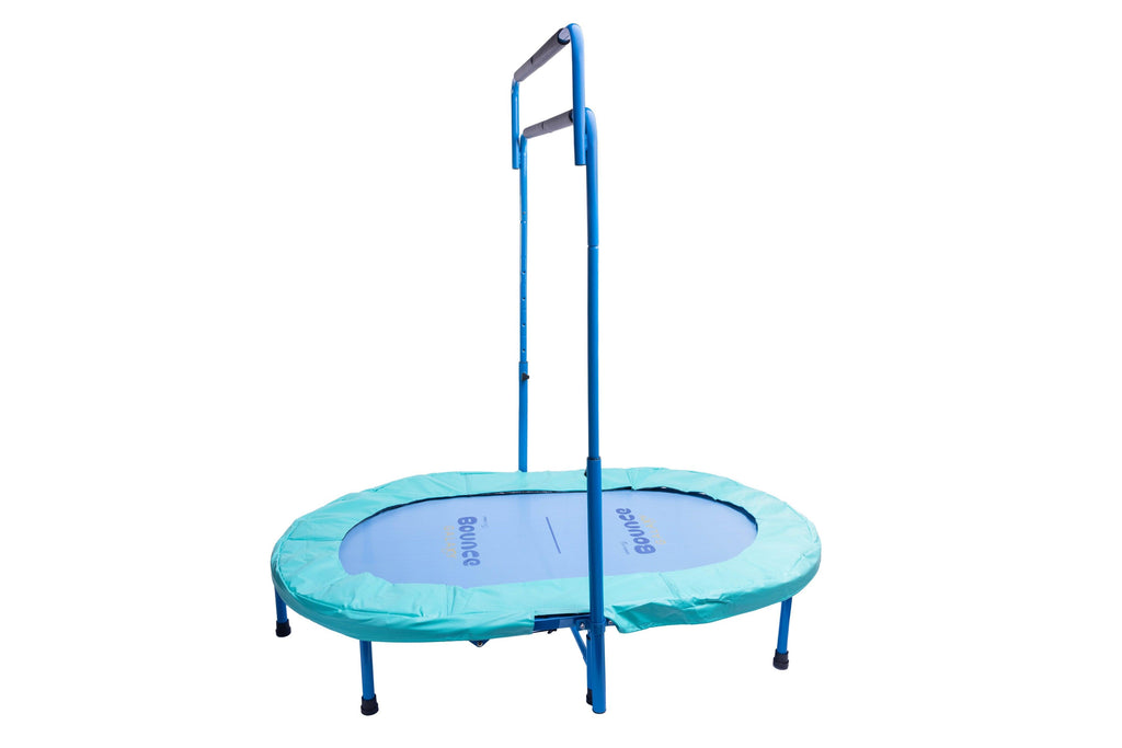 Machrus Bounce Galaxy Mini Oval Rebounder Trampoline with Double Adjustable Handrail and Dual Jumping Surface for Kids and Adults - Machrus USA